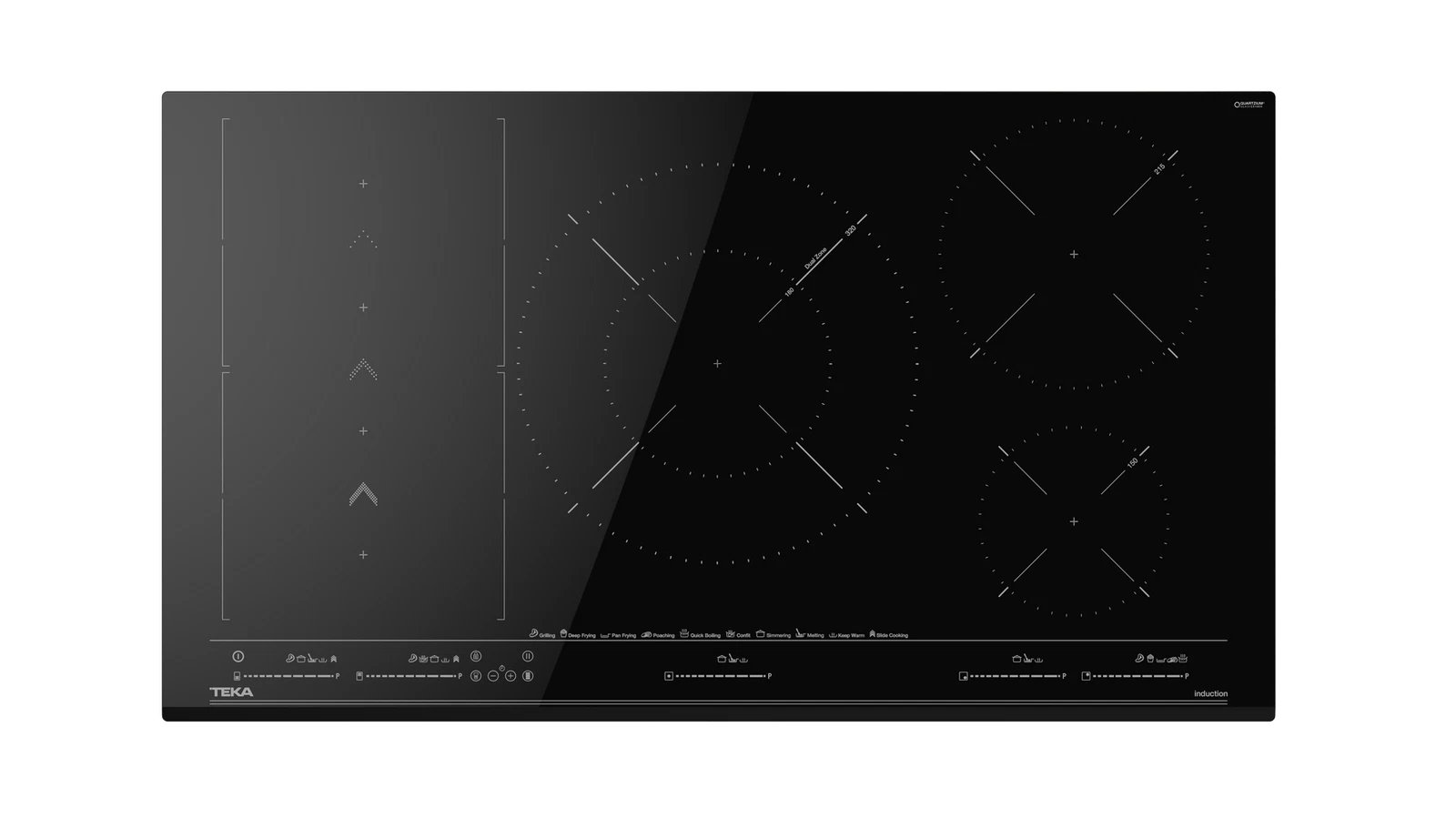 Индукционная варочная панель Flex MasterSense Slide Cooking 90 см IZS 97630 MST BLACK