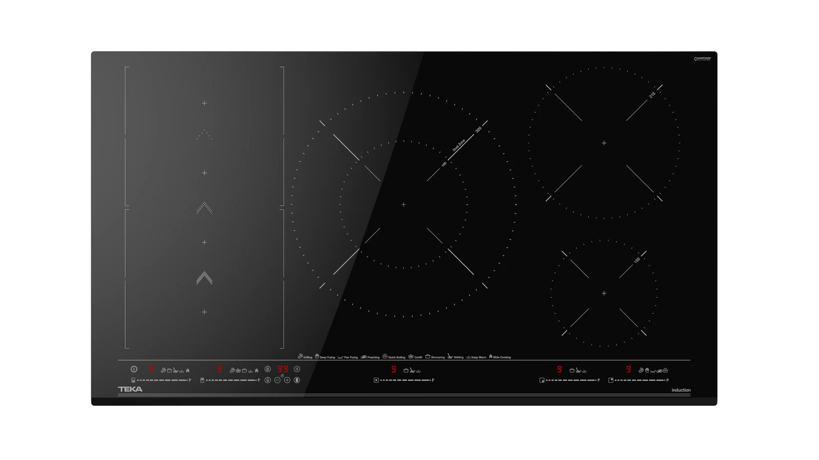 Индукционная варочная панель Flex MasterSense Slide Cooking 90 см IZS 97630 MST BLACK