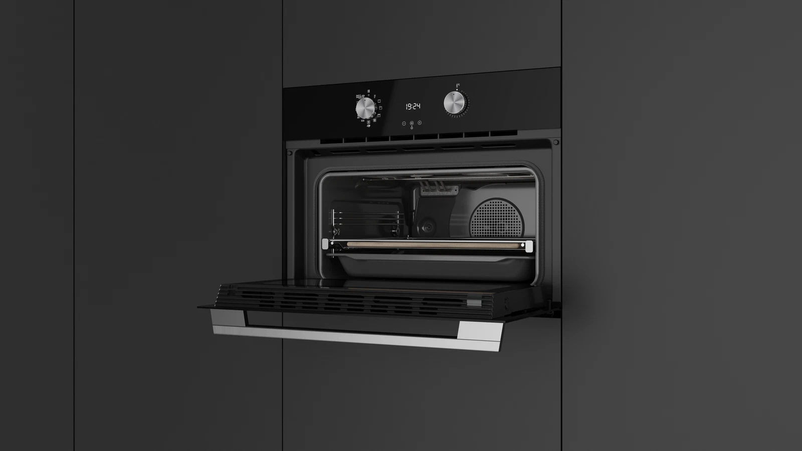 Компактный духовой шкаф  Teka Urban MAESTROPIZZA HLC 8510P NIGHT RIVER BLACK Ночная Река
