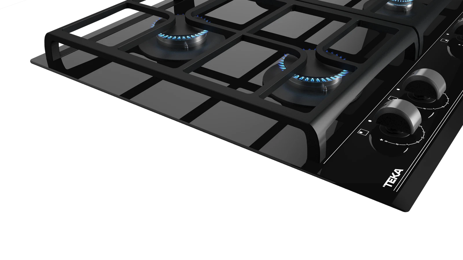 Варочная панель газ на стекле 60 см GZC 64300 XBN BLACK