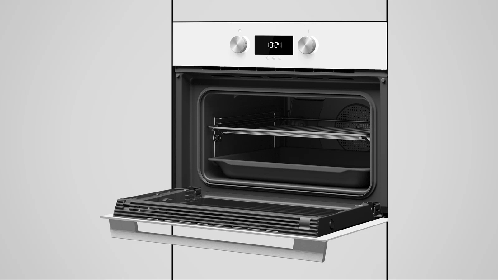 Компактный духовой шкаф  Teka Urban HLC 8400 WHITE MARBLE Белое Стекло