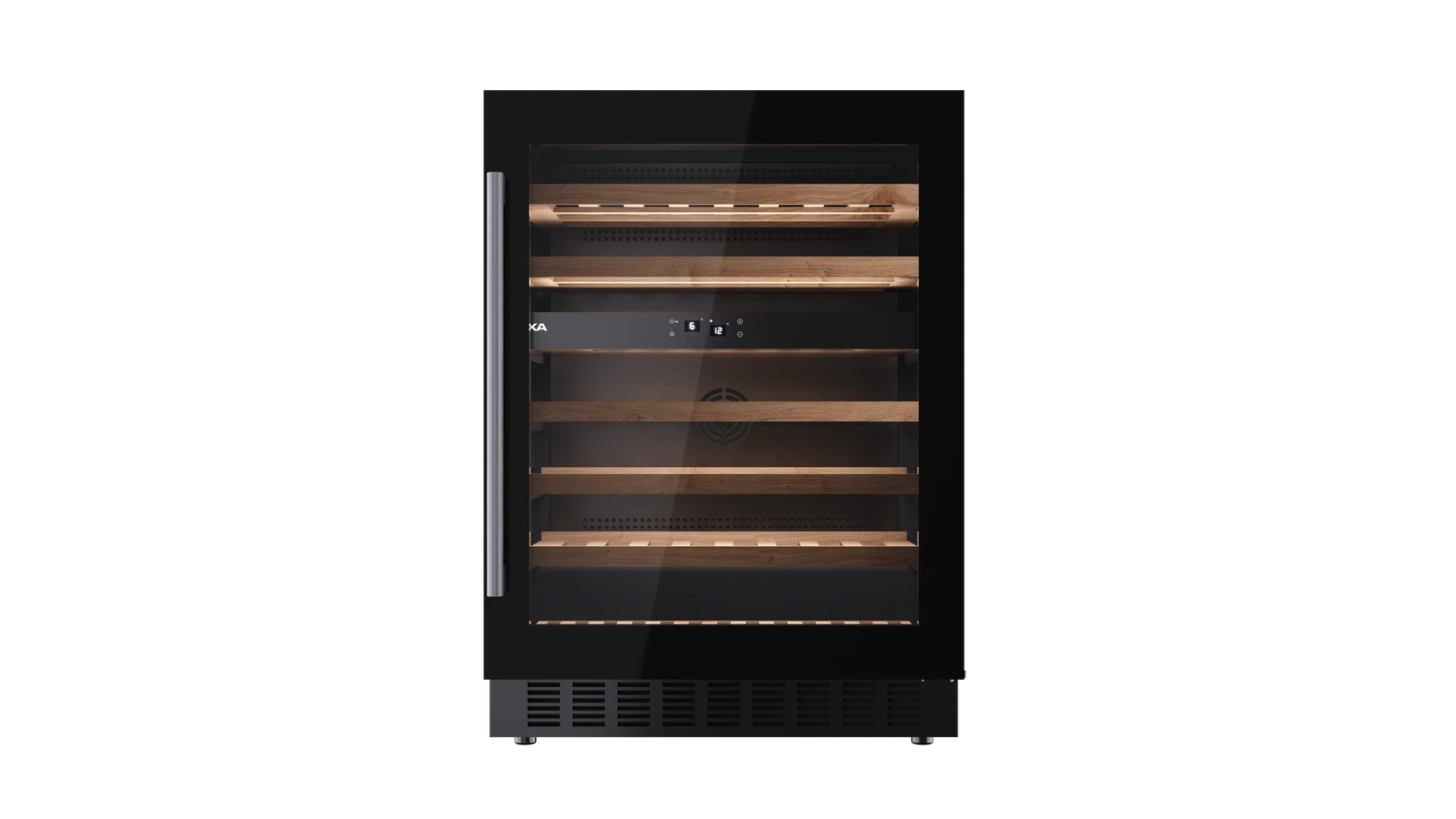 Встраиваемый винный кулер подстольного монтажа RVU 20046 BLACK GLASS