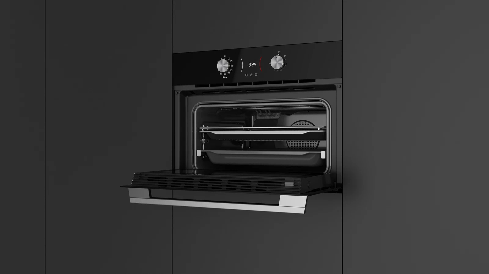 Компактный духовой шкаф  Teka Urban AIRFRY HLC 8406 NIGHT RIVER BLACK Ночная Река