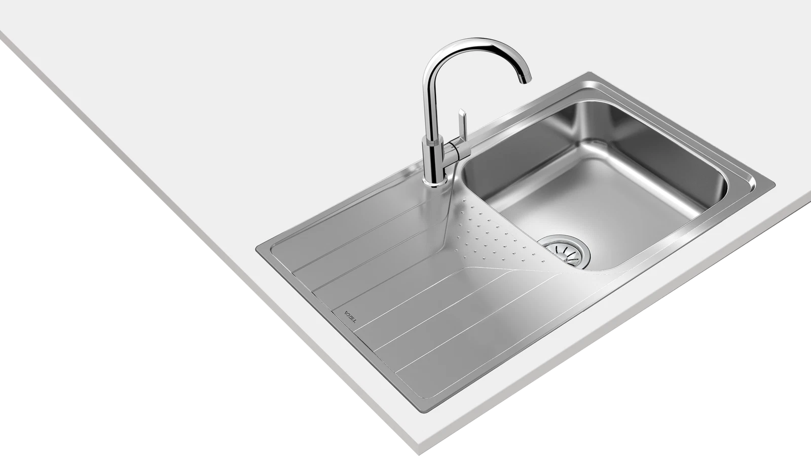 Мойка из нержавеющей стали врезная Teka  UNIVERSE 50 T-XP 1B 1D PLUS POLISHED Полированная