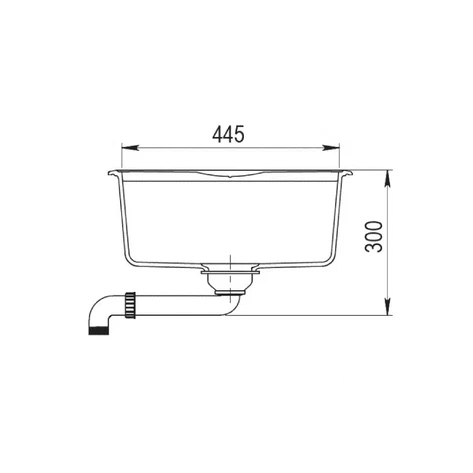 Мойка врезного монтажа из Тегранита с 1-ой чашей ESTELA 50 B-TQ 1B 1D ALUGRAUMETALLIC