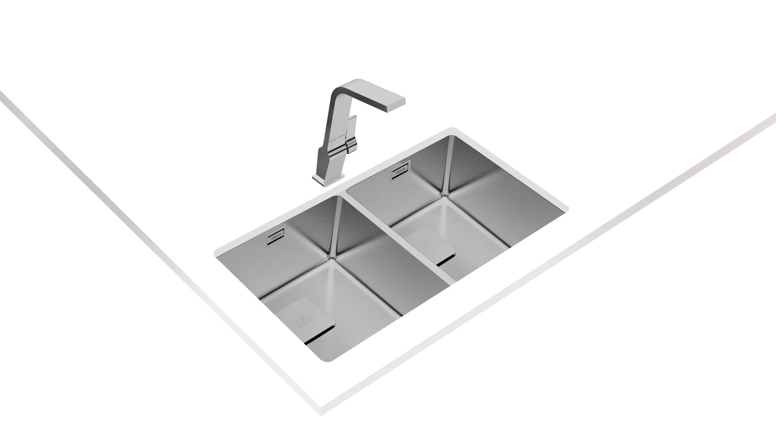 Мойка из нержавеющей стали Teka  FLEXLINEA RS15 2B 740 POLISHED Полированная подстольного монтажа / монтаж заподлицо / монтаж сверху (плоский кант)