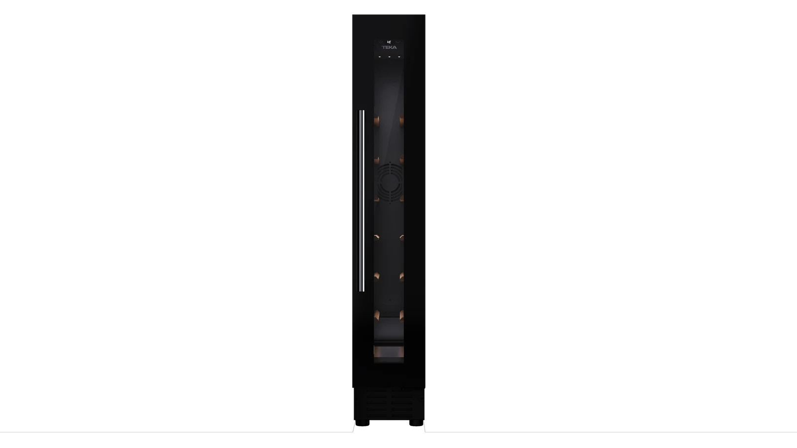Встраиваемый винный кулер подстольного монтажа RVU 10008 BLACK GLASS