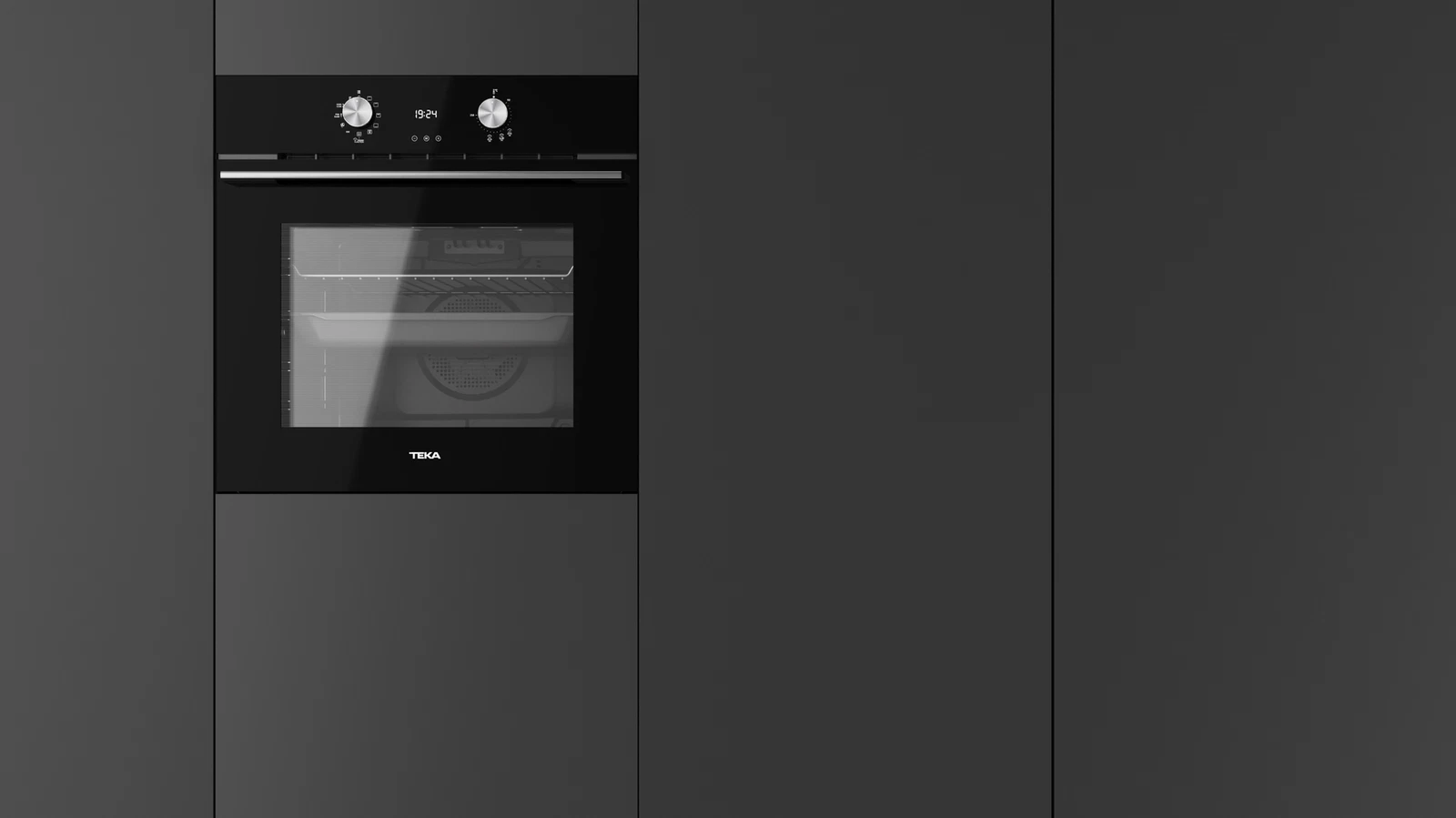 Мультифункциональный духовой шкаф с системой чистки DualClean, режимом турбо и с функцией готовки на пару/ Коллекция Urban EasySteam HLB 8418 P S NIGHT RIVER BLACK