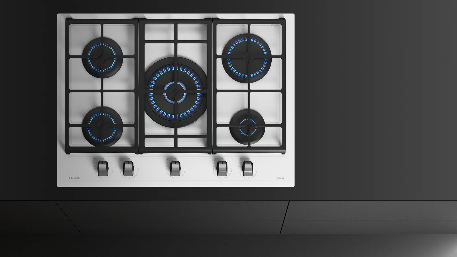 Варочная панель газ на стекле 70 см/ Коллекция Urban GZC 75330 XBC WHITE MARBLE