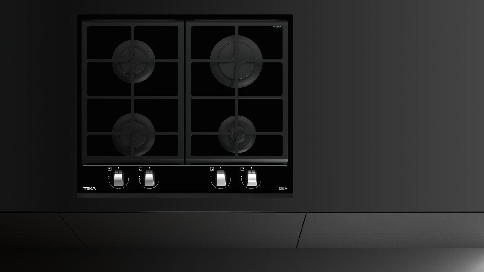 Варочная панель газ на стекле 60 см GZC 64300 XBN BLACK