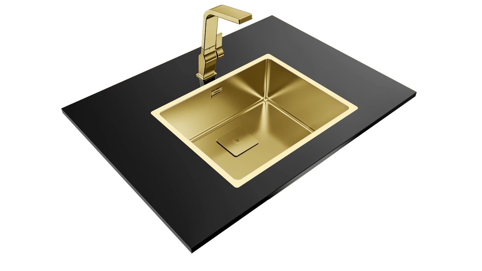 Мойка из нержавеющей стали Teka  FLEXLINEA RS15 50.40 PVD BRASS PVD покрытие / Состаренная Бронза подстольного монтажа / монтаж заподлицо / монтаж сверху (плоский кант)
