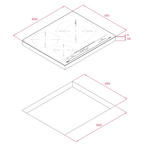 Индукционная панель MasterSense 60 см IZC 63630 MST WHITE MARBLE