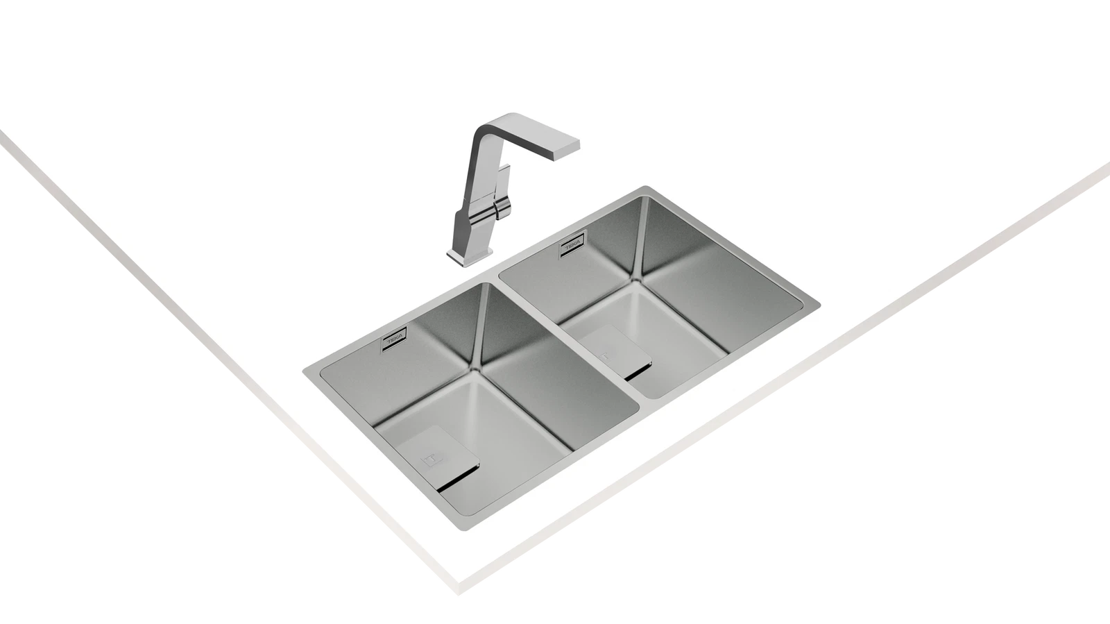 Мойка из нержавеющей стали Teka  FLEXLINEA RS15 2B 740 POLISHED Полированная подстольного монтажа / монтаж заподлицо / монтаж сверху (плоский кант)