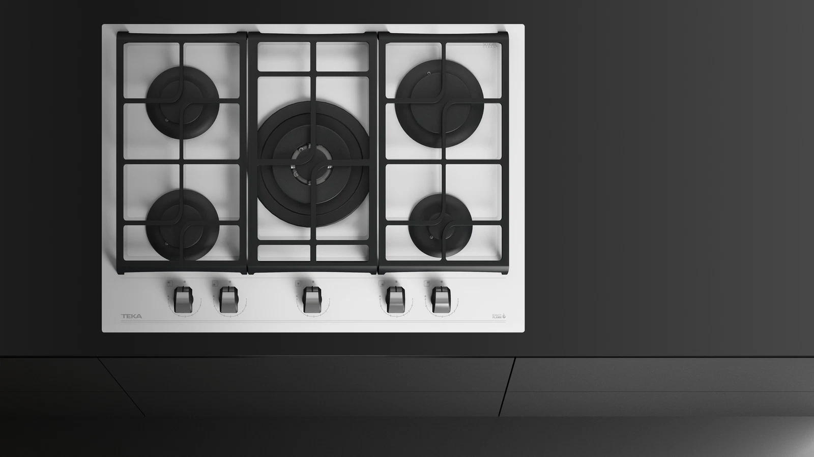 Варочная панель газ на стекле 70 см/ Коллекция Urban GZC 75330 XBC WHITE MARBLE