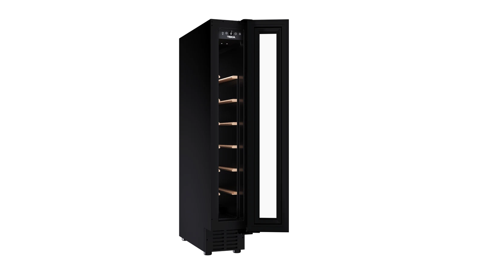 Встраиваемый винный кулер подстольного монтажа RVU 10008 BLACK GLASS