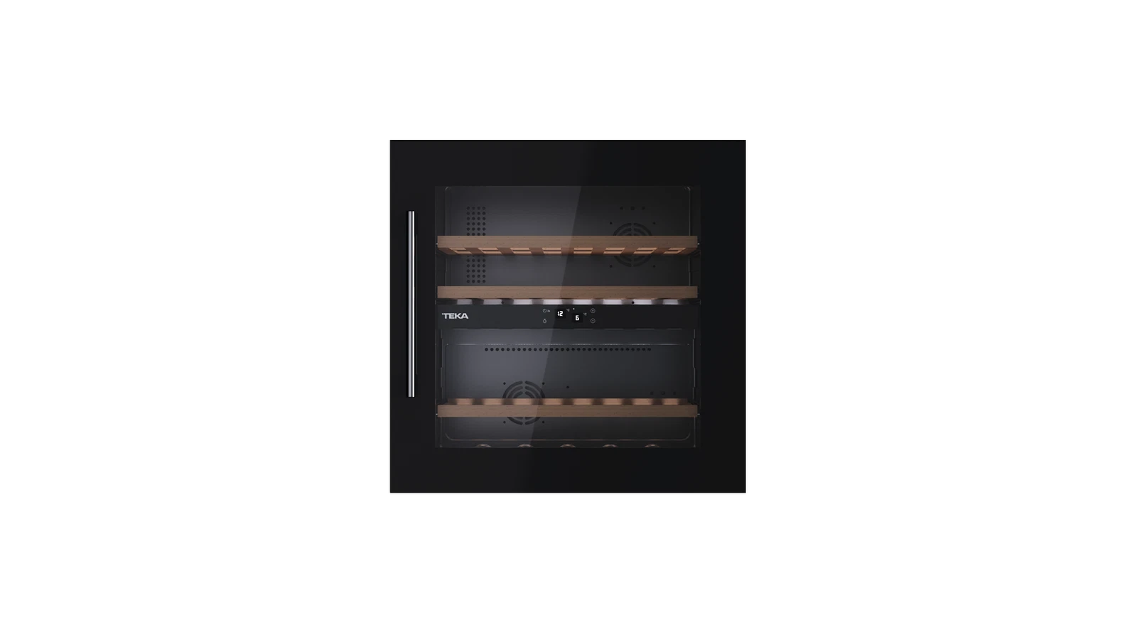 Встраиваемый в колонну винный кулер RVI 20041 BLACK GLASS