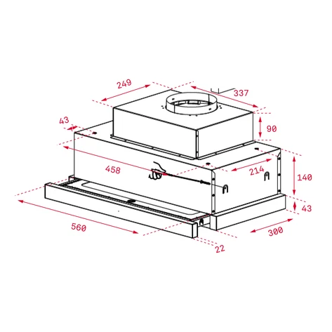 Выдвижная вытяжка шириной 60 см CNL 6815 PLUS SS