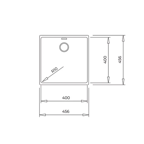 Мойка подстольного / врезного монтажа из Тегранита Плюс с 1 чашей RADEA R10 40.40 M-TG CARBON