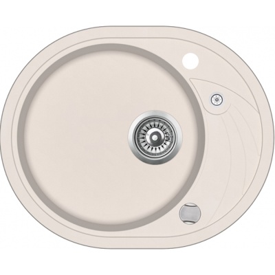 Мойка врезного монтажа из Тегранита с 1-ой чашей CLAVE 45 S-TQ 1B 1D TOPAZ BEIGE