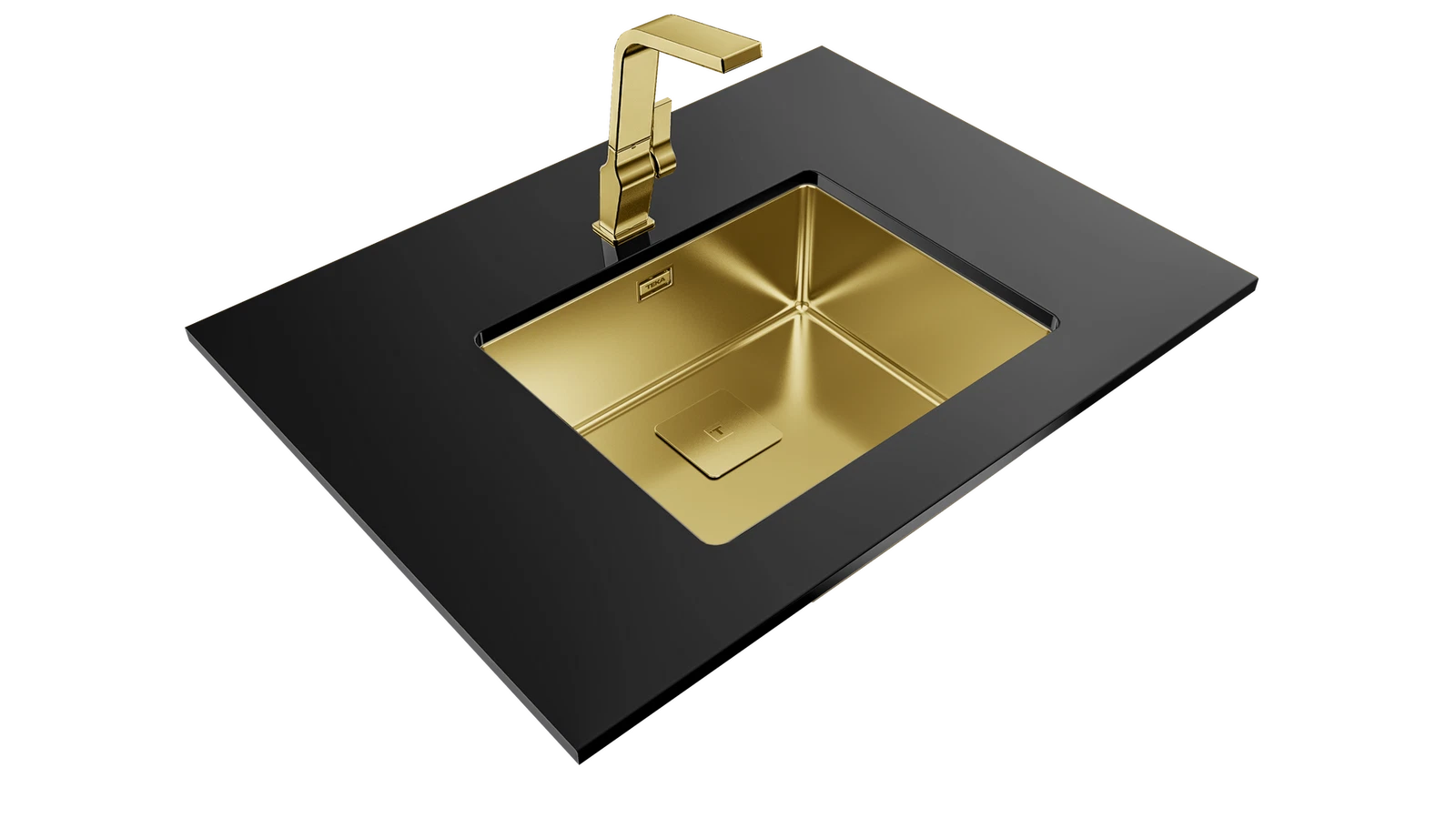 Мойка из нержавеющей стали Teka  FLEXLINEA RS15 50.40 PVD BRASS PVD покрытие / Состаренная Бронза подстольного монтажа / монтаж заподлицо / монтаж сверху (плоский кант)