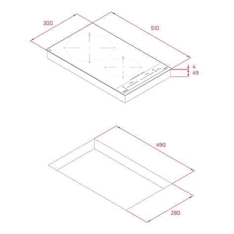 Индукционная варочная панель Flex DirectSense Domino 30 см IBF 32-G1 MST Infinity Matt Black
