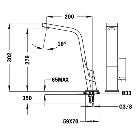 Дизайнерский смеситель Icon IC 915 BLACK