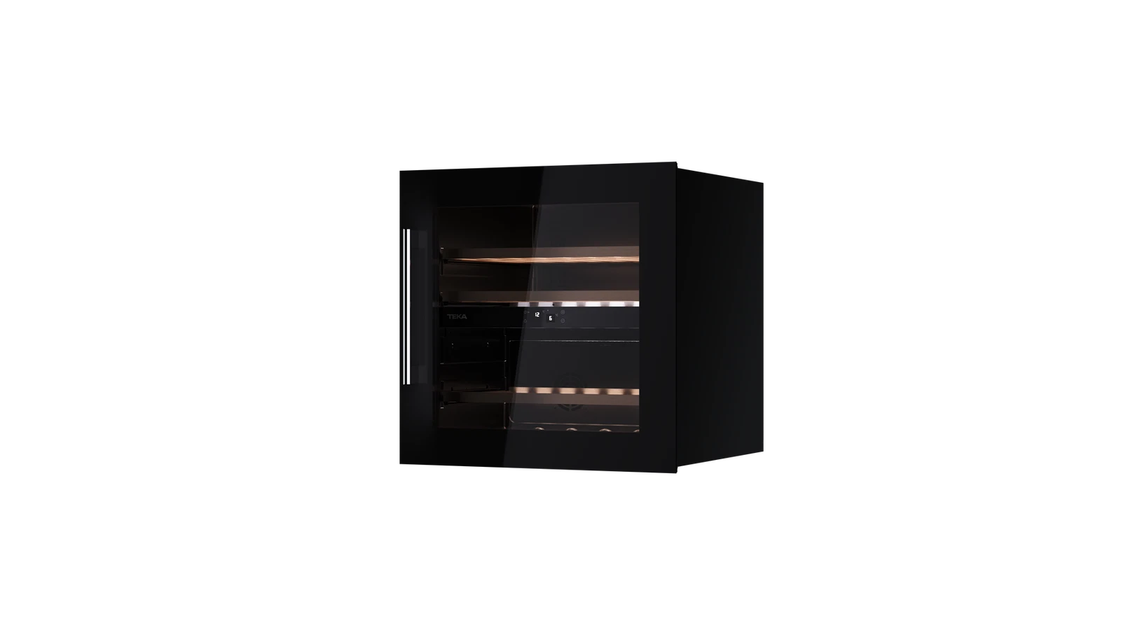 Встраиваемый в колонну винный кулер RVI 20041 BLACK GLASS