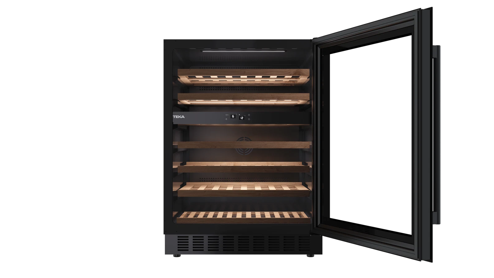 Встраиваемый винный кулер подстольного монтажа RVU 20046 BLACK GLASS